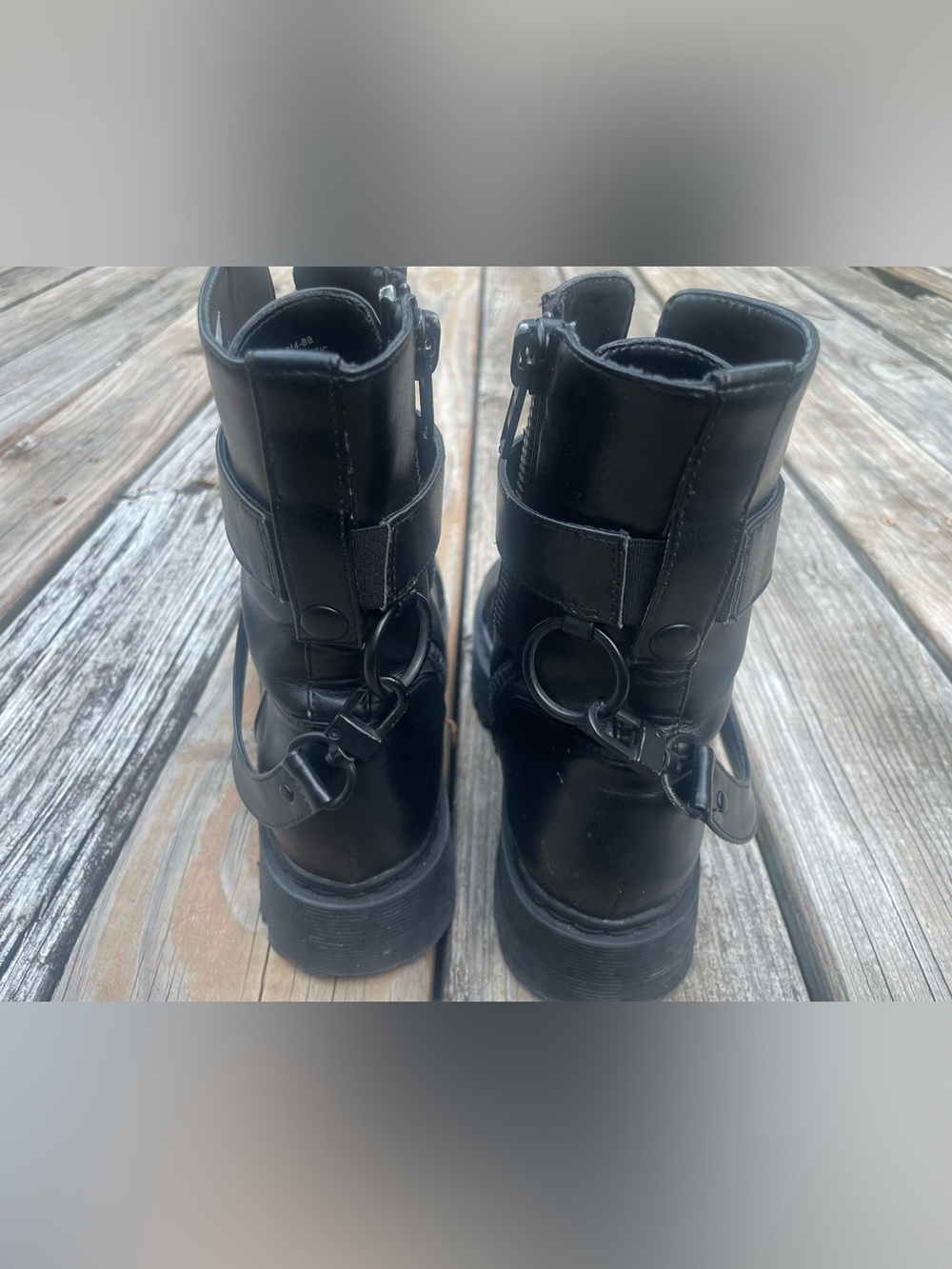 Current Mood Black Combat Moto Boots - Picture 3 of 3